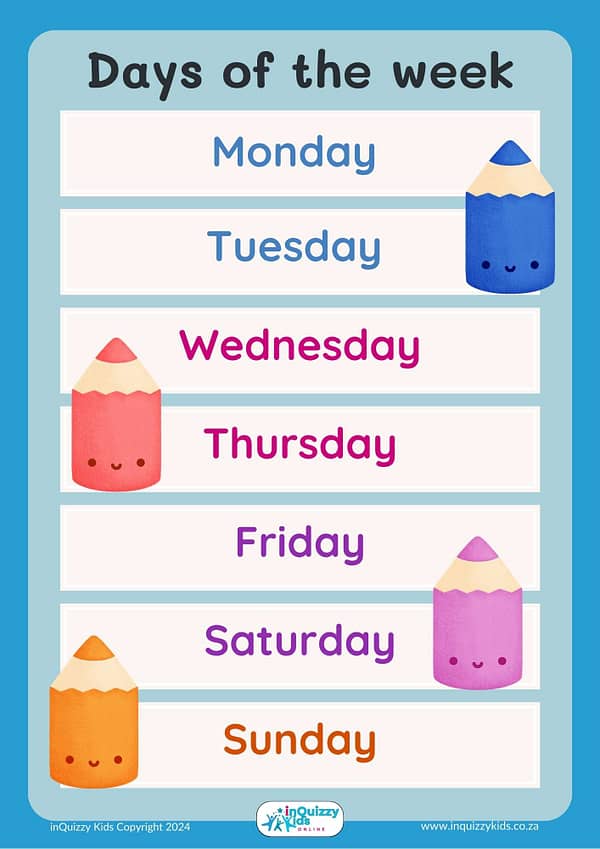 Days of the Week Poster