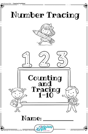 Number Tracing Booklet - Black and White 25 Pages
