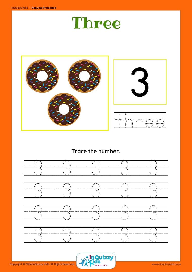 Number Tracing Booklet A4 - Grades 1 to 3 - Image 2