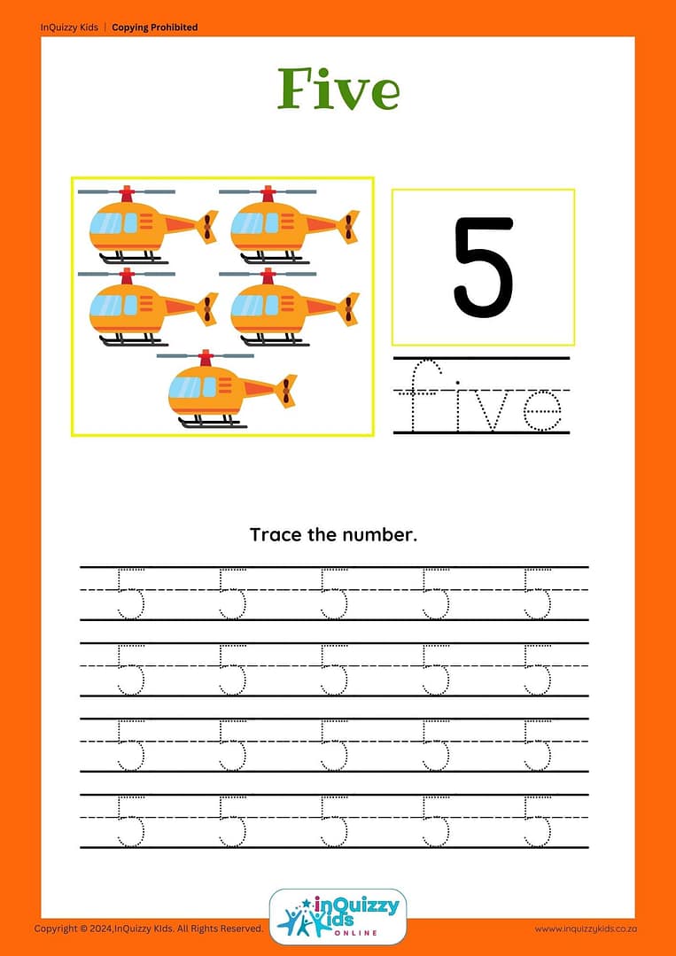 Number Tracing Booklet A4 - Grades 1 to 3 - Image 3
