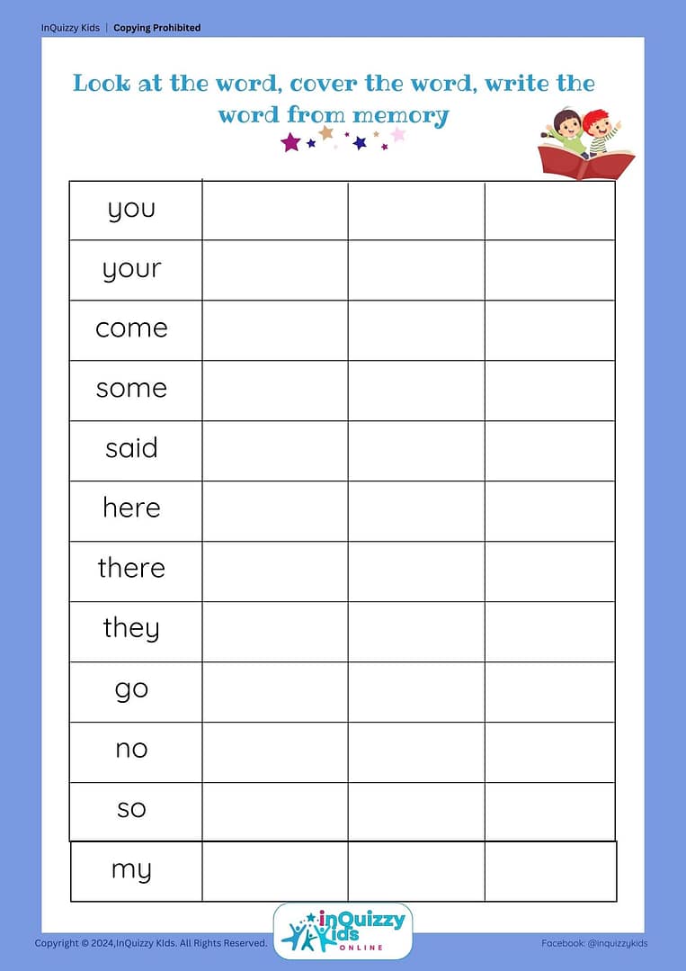 Tricky Words Booklet English Grade 1 to 3 - Free Download - Image 3